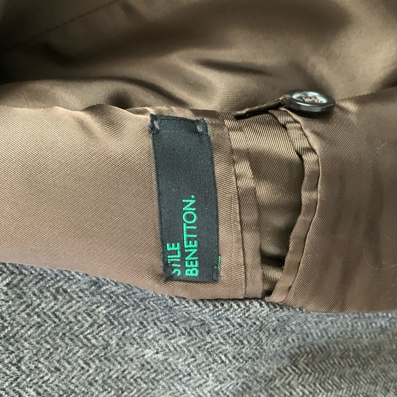 Benetton Herringbone tweed Blazer L - Picture 4 of 8